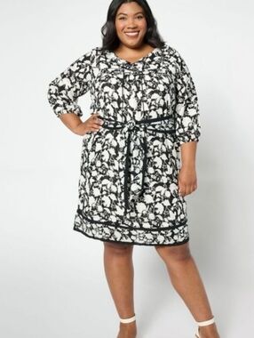 QVC Studio Park x Amy Stran Midi Dress with Tie Waist